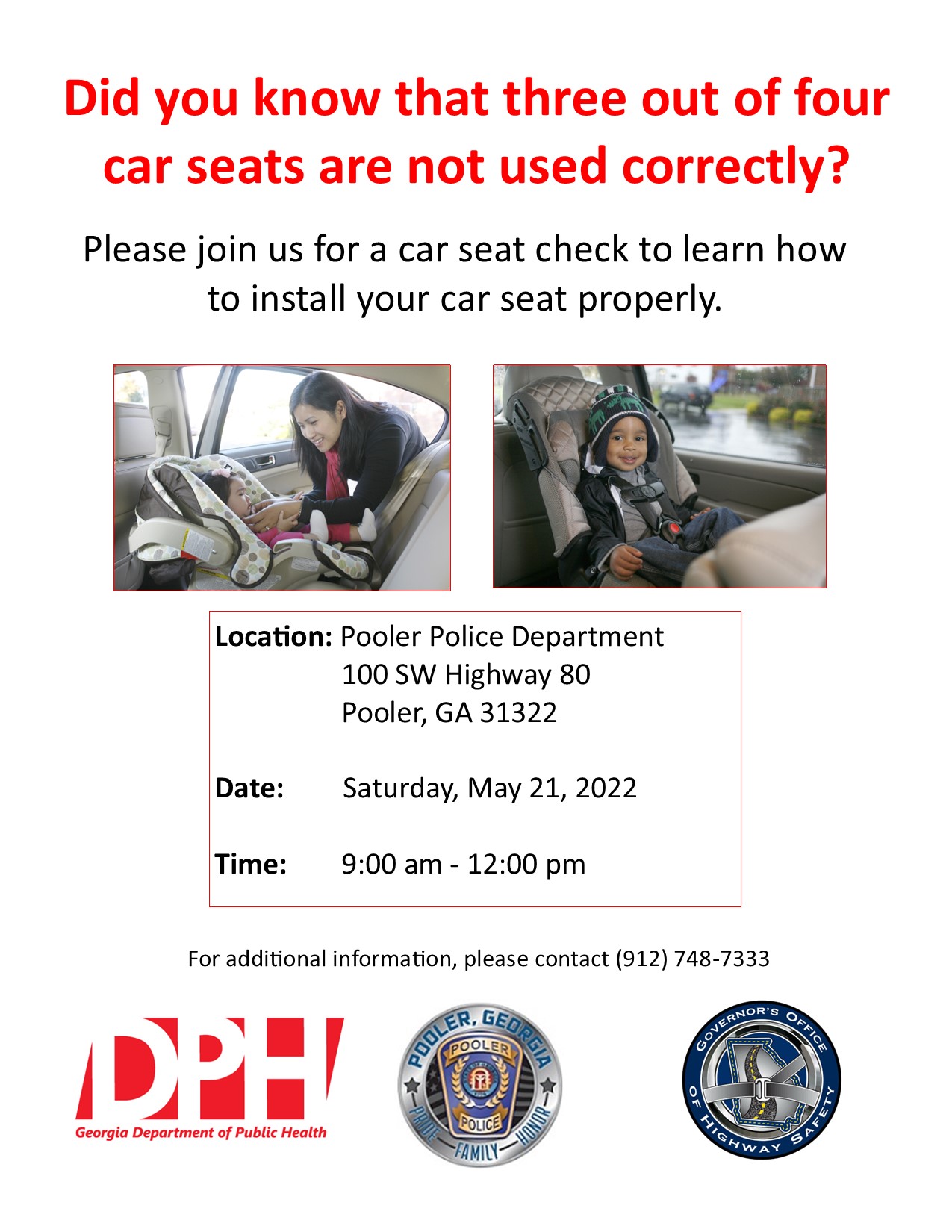 Pooler PD flyer